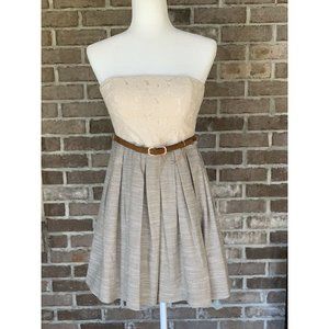 juniors size 7 strapless dress with removable belt